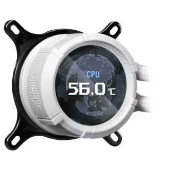 ASUS CPU vízhűtő AIO ROG STRIX LC III 360 ARGB LCD WHITE, 3x120mm, LCD kijelző, LGA1851, AM5, fehér, fehér