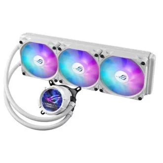 ASUS CPU vízhűtő AIO ROG STRIX LC III 360 ARGB LCD, 3x120mm, LCD kijelző, LGA1851, AM5, fekete, fekete