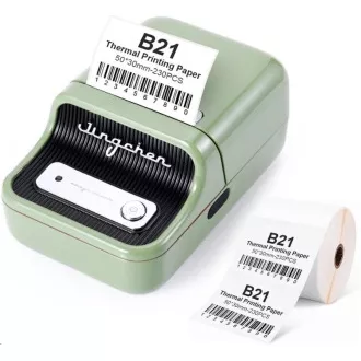Niimbot B21S Smart címkenyomtató, zöld   210 db címketekercs