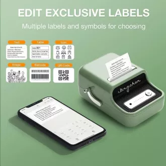 Niimbot B21S Smart címkenyomtató, zöld   210 db címketekercs
