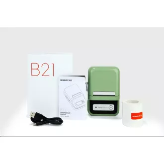 Niimbot B21S Smart címkenyomtató, zöld   210 db címketekercs