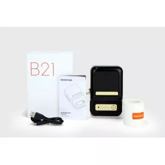 Niimbot B21S Smart címkenyomtató, fekete 210 db címketekercs Niimbot B21S Smart címkenyomtató, fekete 210 db címketekercs