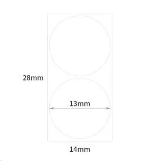 Niimbot címkék R 14x28mm 220db FehérRound B a D11 és D110 modellekhez Niimbot címkék R 14x28mm 220db FehérRound B a D11 és D110 modellekhez