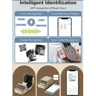 Niimbot B21S Smart címkenyomtató, fehér   210 db címketekercs
