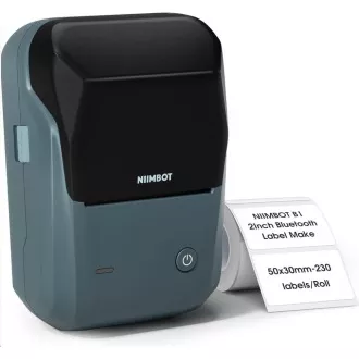 Niimbot címkenyomtató B1 Smart, kék tó 210db címketekercs Niimbot címkenyomtató B1 Smart, kék tó 210db címketekercs