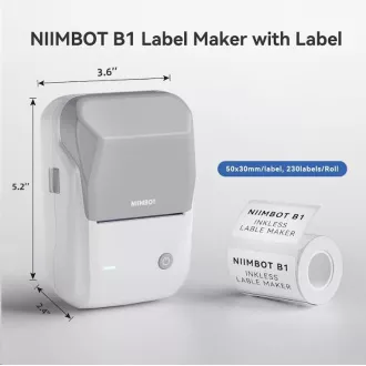 Niimbot címkenyomtató B1 Smart, szürke   210db címketekercs