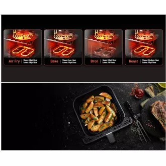 Cosori Dual Blaze 6.4L SMART forrólevegős fritőz 5x nyárs és grill. grillsütő, fekete Cosori Dual Blaze 6.4L SMART forrólevegős fritőz 5x nyárs és grill. grillsütő, fekete