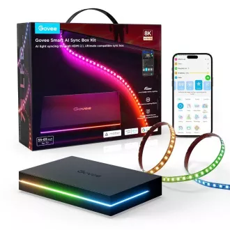 Govee AI Sync Box 2 Smart TV RGBICW háttérvilágítás 55-65 Govee AI Sync Box 2 Smart TV RGBICW háttérvilágítás 55-65
