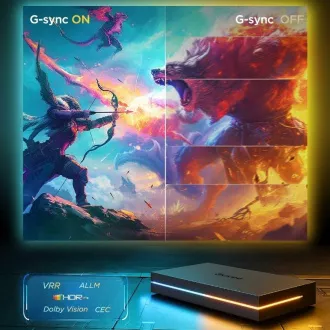 Govee AI Sync Box 2 Smart TV RGBICW háttérvilágítás 55-65 Govee AI Sync Box 2 Smart TV RGBICW háttérvilágítás 55-65