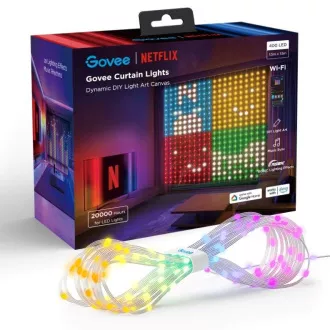 Govee Netflix RGBIC függönylámpa 400 LED - 1, 5 x 1, 5m Govee Netflix RGBIC függönylámpa 400 LED - 1, 5 x 1, 5m