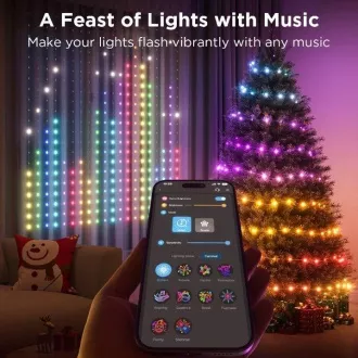 Govee Netflix RGBIC függönylámpa 400 LED - 1, 5 x 1, 5m Govee Netflix RGBIC függönylámpa 400 LED - 1, 5 x 1, 5m