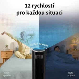 Levoit TempSense F362 DC Vortex toronyventilátor - Automatikus ventilátor