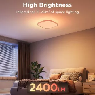 Govee RGBICWW Smart négyzet alakú mennyezeti lámpa 2400lm 30cm Matter
