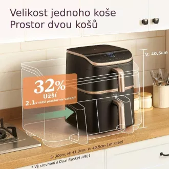 Cosori Turbo Tower Pro Smart Hot Air Fryer 10, 8l fekete