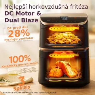 Cosori Turbo Tower Pro Smart Hot Air Fryer 10, 8l fekete