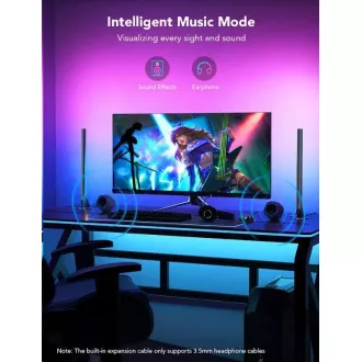 Govee Smart Gaming WiFi LED panel intelligens kettős vezérlő Fehér Govee Smart Gaming WiFi LED panel intelligens kettős vezérlő Fehér