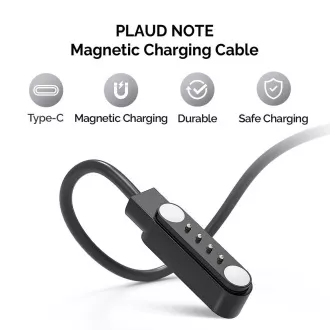 PLAUD NOTE Accessory Kit Black - Töltő és mágneses klipsz, fekete színben