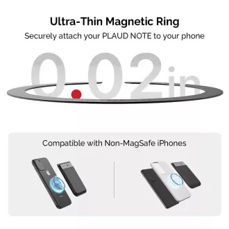 PLAUD NOTE Accessory Kit Black - Töltő és mágneses klipsz, fekete színben