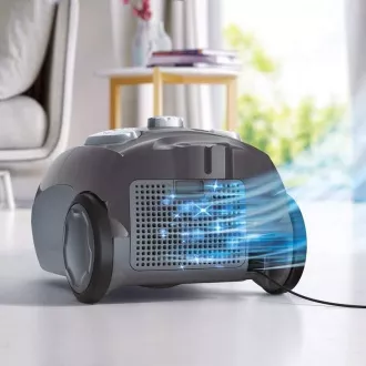 Electrolux Easy Go EEG44IGM zsákos porszívó, 750 W, mosható szűrő, teljesítményszabályozó, teleszkópos cső, szürke színben