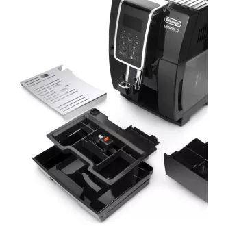 DeLonghi Dinamica ECAM 350.55.B automata kávéfőző, 15 bar, beépített daráló, tejrendszer, őrölt kávé tálca DeLonghi Dinamica ECAM 350.55.B automata kávéfőző, 15 bar, beépített daráló, tejrendszer, őrölt kávé tálca