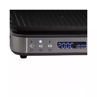 Orava Grillchef-3 elektromos kontaktgrill, 2000 W, LCD kijelző, időzítő, digitális vezérlés