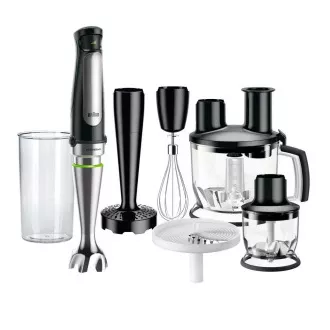 Braun Multiquick 7 MQ 7087 X botmixer, 1000 W, gazdag tartozékokkal, sebességszabályozó, fekete színű