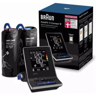 Braun ExactFit 5 CONNECT BUA6350 karos vérnyomásmérő, ritmuszavar-érzékelés, LCD kijelző, Bluetooth