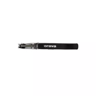 Orava WO-8 karos bor- és sörnyitó, kétfokozatú, praktikus kés, fekete színű