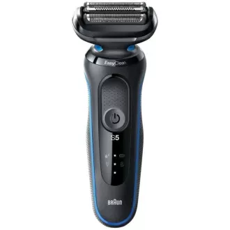 Braun Series 5 51-B1000s elektromos borotva, szakáll és arc, vezeték nélküli, penge, fekete / kék