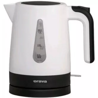 Orava VK-2015 elektromos vízforraló, 1200 W, 1,2 l, automatikus kikapcsolás, fehér / fekete Orava VK-2015 elektromos vízforraló, 1200 W, 1,2 l, automatikus kikapcsolás, fehér / fekete