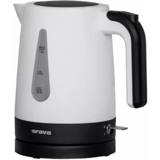 Orava VK-2015 elektromos vízforraló, 1200 W, 1,2 l, automatikus kikapcsolás, fehér / fekete Orava VK-2015 elektromos vízforraló, 1200 W, 1,2 l, automatikus kikapcsolás, fehér / fekete