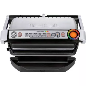 Tefal GC712D34 elektromos grill OptiGrill Inox, 2000 W, 6 program, termosztát, gyümölcslé tálca, ezüst / fekete Tefal GC712D34 elektromos grill OptiGrill Inox, 2000 W, 6 program, termosztát, gyümölcslé tálca, ezüst / fekete