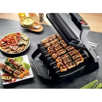 Tefal GC712D34 elektromos grill OptiGrill Inox, 2000 W, 6 program, termosztát, gyümölcslé tálca, ezüst / fekete Tefal GC712D34 elektromos grill OptiGrill Inox, 2000 W, 6 program, termosztát, gyümölcslé tálca, ezüst / fekete