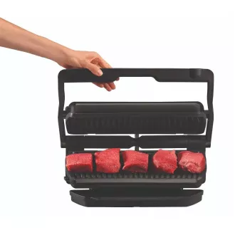 Tefal GC722834 Optigrill XL, kontaktgrill, 2000 W, 9 grillprogram, gyümölcslé tálca, automatikus érzékelő, fekete színű Tefal GC722834 Optigrill XL, kontaktgrill, 2000 W, 9 grillprogram, gyümölcslé tálca, automatikus érzékelő, fekete színű