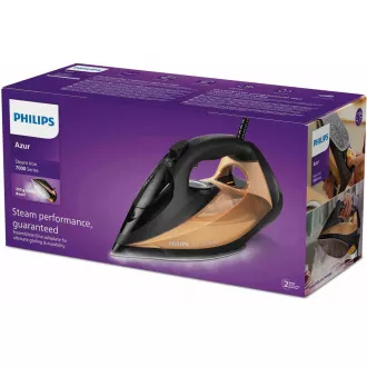 Philips DST7040/80 gőzölős vasaló, 2800 W, automatikus kikapcsolás, öntisztító, szórás, arany/fekete színben. Philips DST7040/80 gőzölős vasaló, 2800 W, automatikus kikapcsolás, öntisztító, szórás, arany/fekete színben.