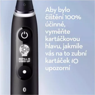 Oral-B iO6 elektromos fogkefe, mágneses, 5 üzemmód, kijelző, mesterséges intelligencia, időzítő, fekete színű