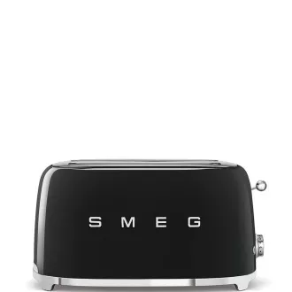 Smeg TSF02BLEU, kenyérpirító / kenyérpirító sütő, 4 kenyérpirító, 6 pirítási szint, morzsás fiók, stílus. 50-es évek, fekete Smeg TSF02BLEU, kenyérpirító / kenyérpirító sütő, 4 kenyérpirító, 6 pirítási szint, morzsás fiók, stílus. 50-es évek, fekete
