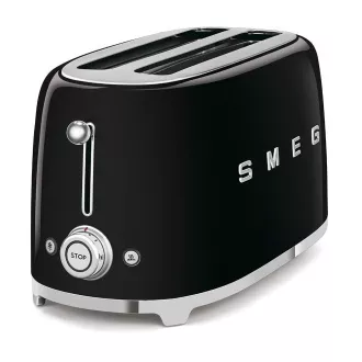 Smeg TSF02BLEU, kenyérpirító / kenyérpirító sütő, 4 kenyérpirító, 6 pirítási szint, morzsás fiók, stílus. 50-es évek, fekete Smeg TSF02BLEU, kenyérpirító / kenyérpirító sütő, 4 kenyérpirító, 6 pirítási szint, morzsás fiók, stílus. 50-es évek, fekete