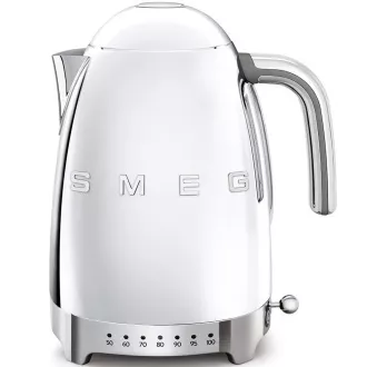 Smeg KLF04SSEU elektromos vízforraló, 1, 7 l (7 csésze), 2400 W, 50-es évek stílusa, hőmérséklet-szabályozás, 7 program, krómozott Smeg KLF04SSEU elektromos vízforraló, 1, 7 l (7 csésze), 2400 W, 50-es évek stílusa, hőmérséklet-szabályozás, 7 program, krómozott