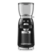 Smeg CGF11BLEU kávédaráló, 150 W, állítható durvaság, rozsdamentes acél daráló, tritán tartály, fekete színű