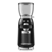 Smeg CGF11BLEU kávédaráló, 150 W, állítható durvaság, rozsdamentes acél daráló, tritán tartály, fekete színű