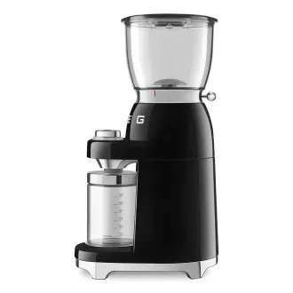 Smeg CGF11BLEU kávédaráló, 150 W, állítható durvaság, rozsdamentes acél daráló, tritán tartály, fekete színű