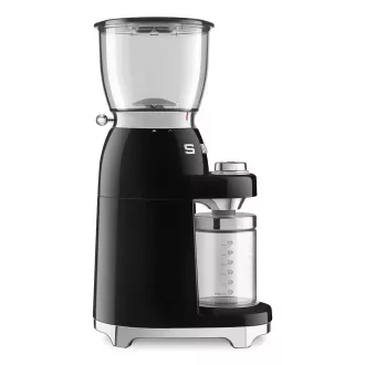 Smeg CGF11BLEU kávédaráló, 150 W, állítható durvaság, rozsdamentes acél daráló, tritán tartály, fekete színű