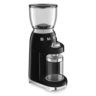 Smeg CGF11BLEU kávédaráló, 150 W, állítható durvaság, rozsdamentes acél daráló, tritán tartály, fekete színű