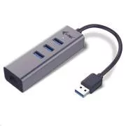 i-tec USB 3.0 fém HUB 3 port   Gigabit Ethernet adapter