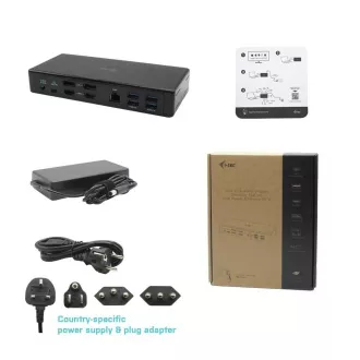 i-tec USB-C Quattro kijelző dokkolóállomás Power Delivery 85 W-os tápellátással i-tec USB-C Quattro kijelző dokkolóállomás Power Delivery 85 W-os tápellátással