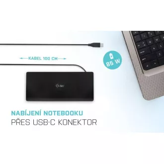i-tec USB-C Quattro kijelző dokkolóállomás Power Delivery 85 W-os tápellátással i-tec USB-C Quattro kijelző dokkolóállomás Power Delivery 85 W-os tápellátással