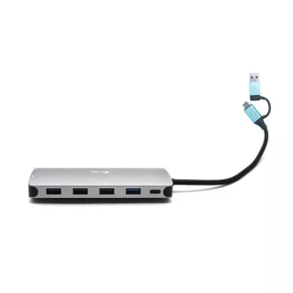 i-tec USB 3.0 USB-C/Thunderbolt 3x kijelző fém nano dokkoló LAN-nal, PD 100 W i-tec USB 3.0 USB-C/Thunderbolt 3x kijelző fém nano dokkoló LAN-nal, PD 100 W