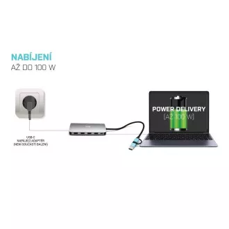 i-tec USB 3.0 USB-C/Thunderbolt 3x kijelző fém nano dokkoló LAN-nal, PD 100 W i-tec USB 3.0 USB-C/Thunderbolt 3x kijelző fém nano dokkoló LAN-nal, PD 100 W