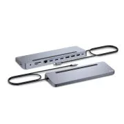 i-tec USB-C fém ergonomikus 4K 3x Display dokkolóállomás, PD 100W   i-tec univerzális töltő 100W (csomag)
